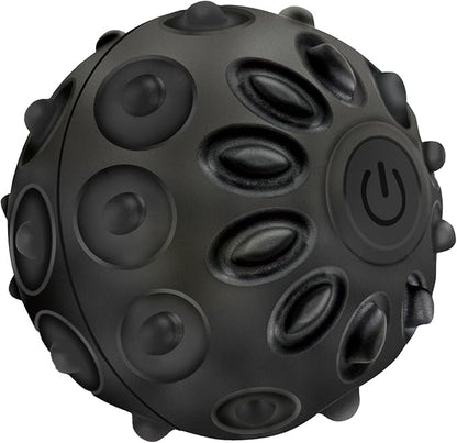 FirstHealth Vibrating Massage Ball, Silicone Recovery Roller with 2 Massage Speeds, Textured Massager Ball for Muscles and Tissues, Post-Workout Recovery Device, Battery Operated and Easy to Clean