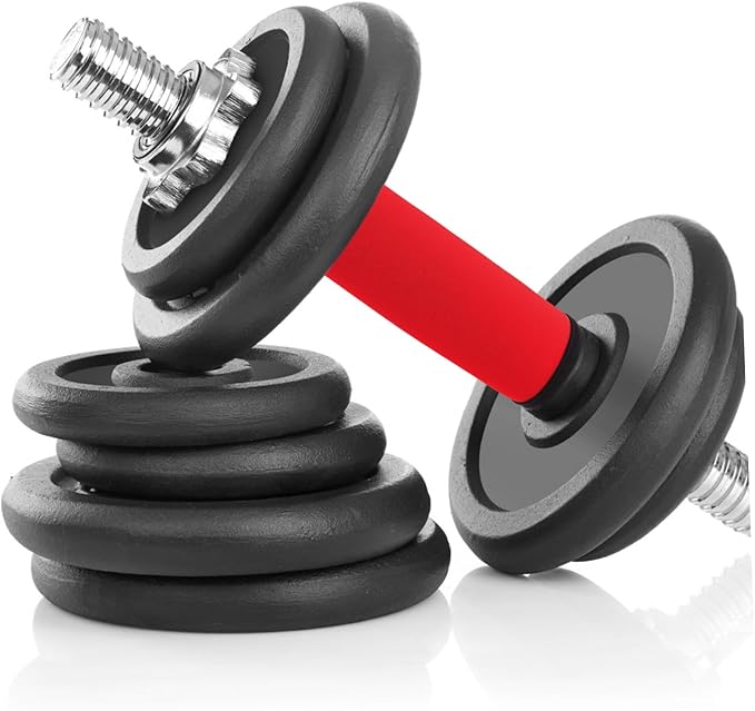 2Pcs Removable Polyester Barbell Pad with Non Skid Grip Cover for Weightlifting Dumbbell and Horizontal Bars Protection Training Accessory for Hip Thrusts and Pull Ups Red