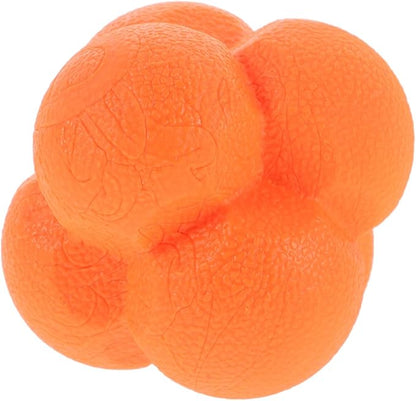 Hexagonal Reaction Ball for Reflex Training Orange Agile Speed Training Tool for Hand Eye Coordination Goalkeeper and Baseball Practice Reaction Equipment