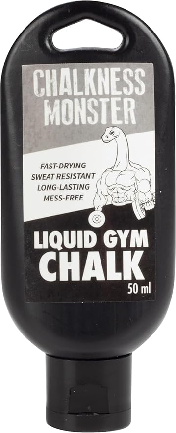 Liquid Gym Chalk - Mess-Free - Premium Sweat Resistant Long Lasting Grip - Quick Dry Hand Grip for Gymnastics, Rock Climbing, Power Lifting and More - Chalkness Monster