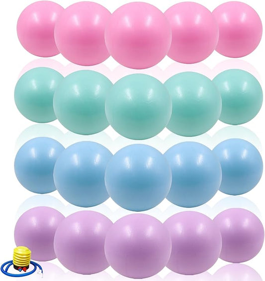20-Pack of 9 Inch Exercise Balls, Pilates Ball & Mini Yoga Ball for Physical Therapy, Core Strength, Stability Training - Anti-Burst, Slip Resistant for Home, Gym, Office - Bulk Set