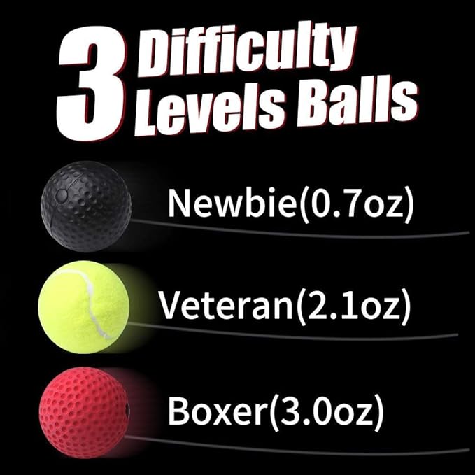 TOCO FREIDO Double End Punching Ball, Speed Bag with Difficulty Levels Boxing Reflex Ball with Headband, Perfect for Reaction, Agility, and Hand Eye Coordination Training