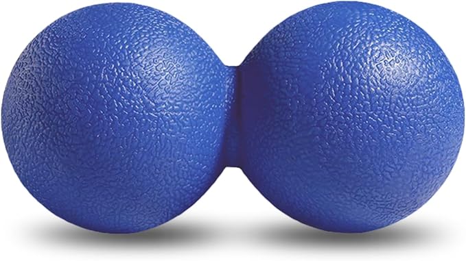 GOGO Peanut Massage Ball for Myofascial Release, Royal Blue Double Lacrosse Fascia Balls for Back Feet Trigger Point Therapy, Deep Tissue