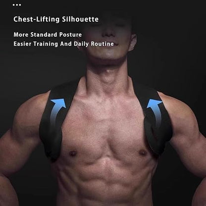 Fitness Posture Corrector Training Straps, Fitness Heavy Shoulder Straps, Back Brace Posture Corrector, Open Shoulder Assist Straps Shoulders, For Weight Training, Chest Straight (2XL)
