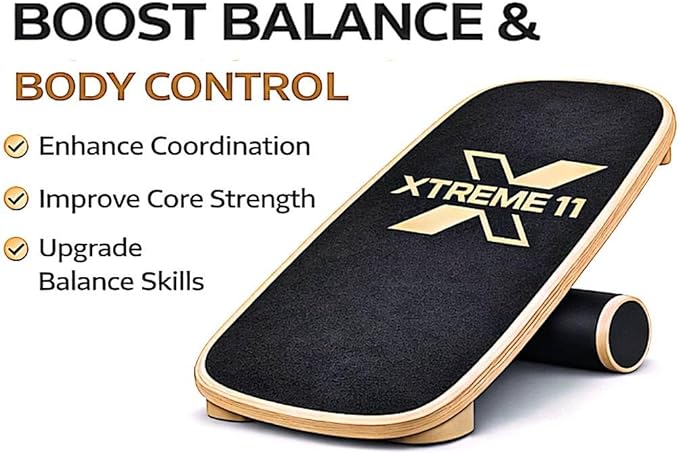 Balance Board Sports Trainer, Surf Trainer Board With Adjustable Stoppers, Improve Core Strength and Balance Control