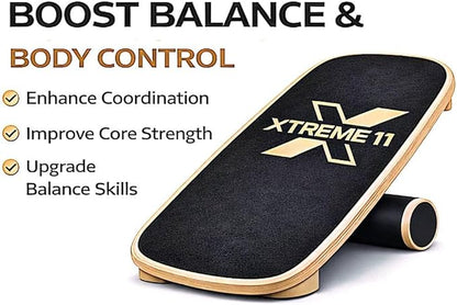 Balance Board Sports Trainer, Surf Trainer Board With Adjustable Stoppers, Improve Core Strength and Balance Control