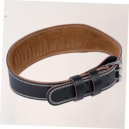 Pu Support Belt for Weightlifting Waist Support for Men Women Fitness Lumbar Brace for Squats Hard Pulls Black
