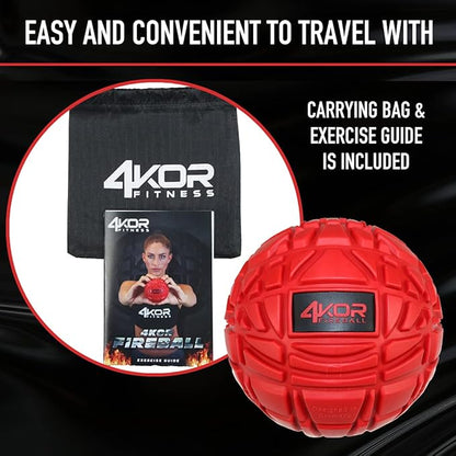 4KOR Massage Balls for Trigger Point Therapy - Myofascial Release Ball - Muscle Relief for Back, Neck, Shoulder, Foot Pain - Fitness Massage Balls for Mobility - Deep Tissue Release Ball