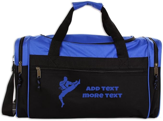 Personalized Sport Deluxe Karate Bag/Duffel Bag With Custom Name & Text - Martial arts