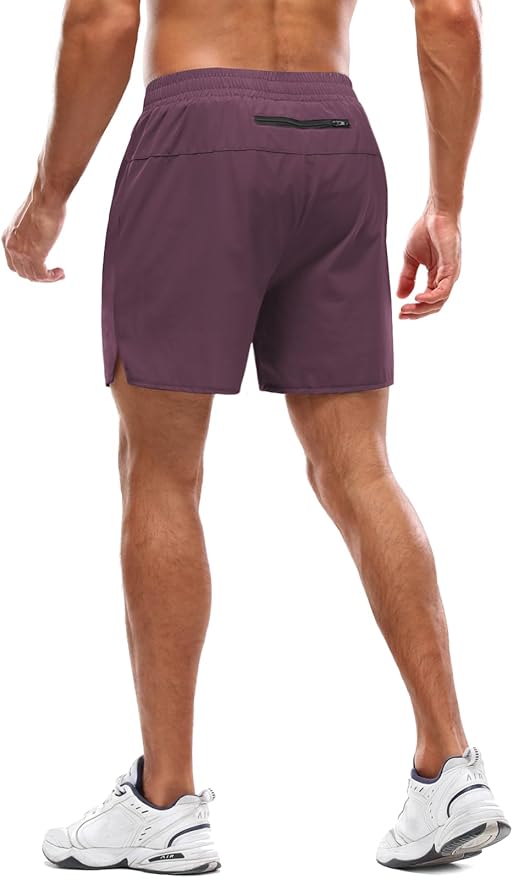 Aolesy Men's 2 in 1 Running Shorts 5" Workout Gym Athletic Shorts for Men Quick Dry Lightweight Training Shorts with Pockets