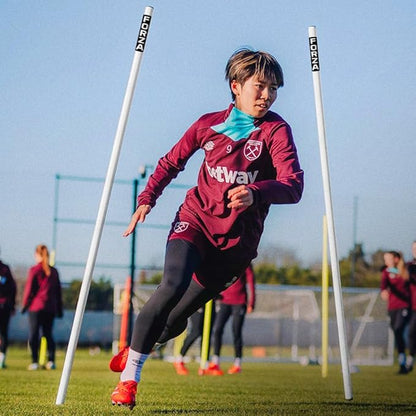 FORZA Slalom Agility Poles | Improve Endurance, Speed & Footwork | Color, Size & Rubber Base Options Available [8 Pack]