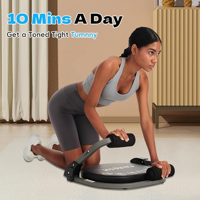 Ab Machine for Home Gym, Abs Workout Equipment for Sit Up Exercise, Ab Trainer Machine with Resistance Bands, Abdominal Exercise Equipment for All Ages