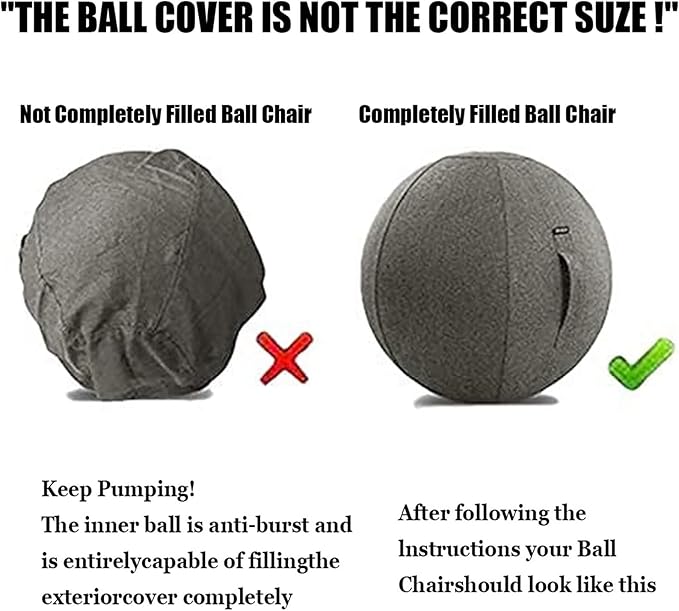 Yoga Ball Cover - Pilates Exercise Yoga Ball Cover, Anti Scratch Exercise Ball Cover with Handle for 55/65/75cm Birthing Ball, Stability Ball, Balance Ball (Without Ball)