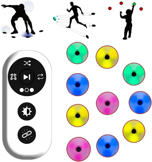 Reaction Training Platform, Flash Reflex Training Light Agile Fitness Light Improve Speed, Agility and Reaction time for Sports and Fitness,4 Modes with Remote Control(10)