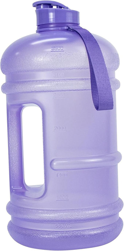 TOOFEEL 1 Gallon Water Bottle - 128 oz Water Bottle with Flip Lid - Gallon Water Bottle with Handle,BPA Free gallon Water jug with Measurements Marked - Transparent Violet