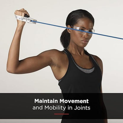 THERABAND Resistance Tubing with Soft Handles, Blue, Extra Heavy Level, 48" Latex Stretch Resistance Bands for Exercise, Professional Workout Bands for Upper & Lower Body, Color-Coded Levels