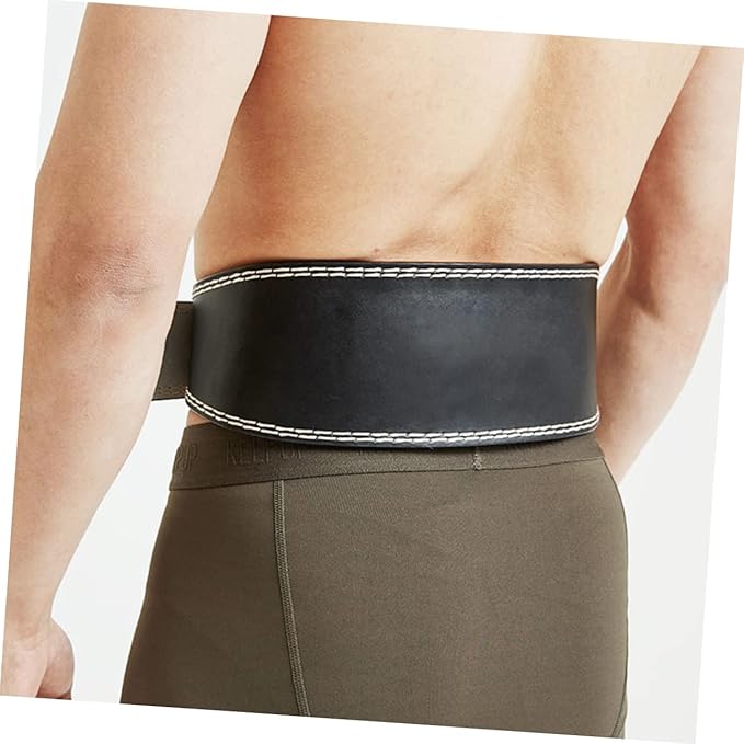 Pu Support Belt for Weightlifting Waist Support for Men Women Fitness Lumbar Brace for Squats Hard Pulls Black