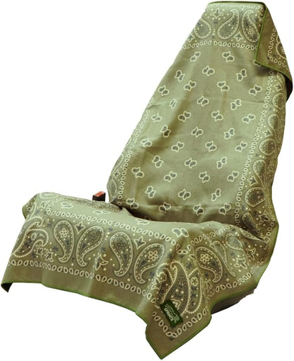 Sprints Athletic Running Towel, Full-Sized, Car Seat Cover - Performance Microfiber (Paisley Probs Green)