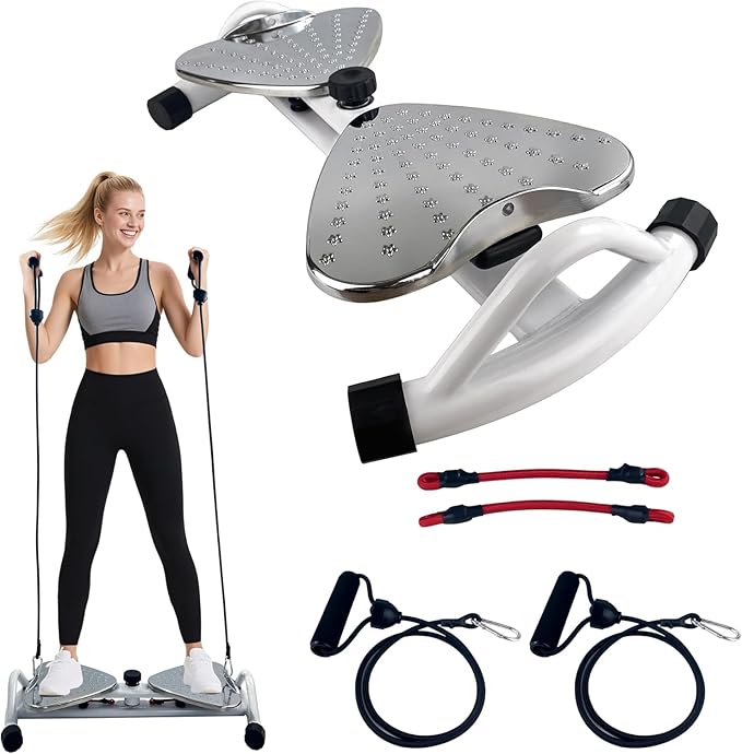 Waist Twister Machine Exercise Fitness Tool,Home Gym Equipment Ab Twister Board with 500 lbs Capacity Ultra-Quiet,Core Trainer for Slim Waist and Ab Exercise,All-Metal Anti-Slip Footrest,Women Men