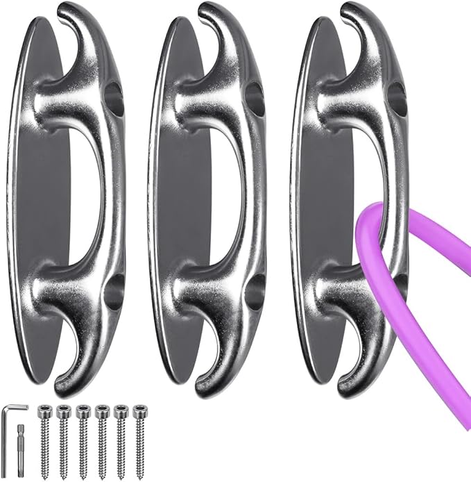 Stainless Steel Resistance Band Wall Anchor, Space Saving Wall Mount Workout Anchors for Home Gym Workouts, Strength Training, Physical Therapy