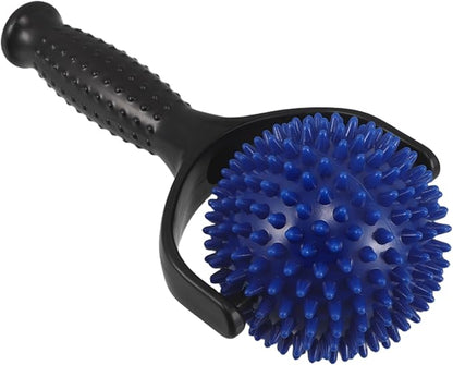 Large Spiky Muscle Massage Roller Stick for Yoga and Pilates Black and Blue Tissue Massager Stick for Calf and Muscle Relaxation for Fitness and Running