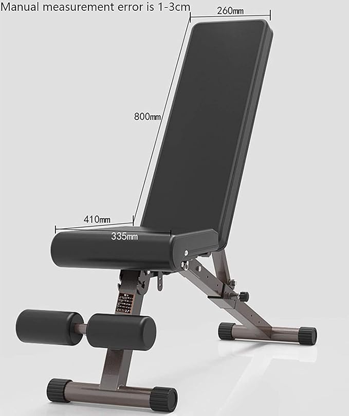 Adjustable Weight Bench Training Fitness Gym Adjustable Weight Bench Dumbbell Stool Foldable Sit Up Bench Home Gym Exercise Can Hold 300 Kg Stable and Safe (A)