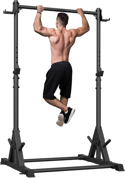 Pull Up Station, Strength Training Workout Pull Up Bar Free Standing for Home Gym, Adjustable Heavy Duty Pullup Bar Station Outdoor/Indoor, 600LBS Weight Capacity