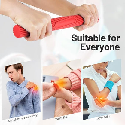 Inspack Flex Tennis Elbow Therapy Bar, Flexbar Treatment, Grip Strength Trainer, Therabars Flex Bars Physical Tendonitis, Wrist, Pain Relief, Forearm Strengthener Hand Exercise, Resistance Twist 25lb 15lb 10lb