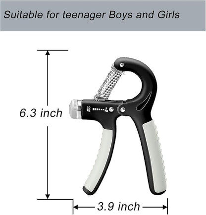Strengthener Hand Grip 2 Pack Kid Boys Girls Teenager Strength Trainer Number Counter Forearm Finger Wrist Gripper Exerciser 5-30kg Adjustable Stretcher Squeezer Workout