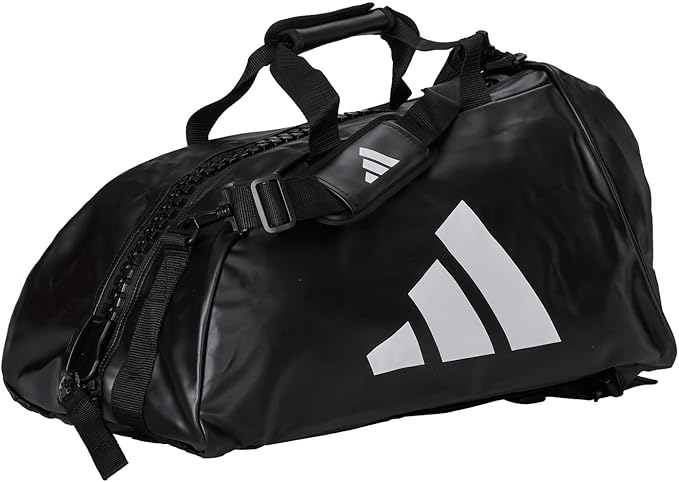 adidas Combat Sports 2-in-1 Training Sports Equipment Duffel Bag - Black White - Medium
