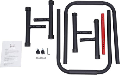 Dip Bar Heavy Duty Dip Stands Adjustable Fitness Workout Parallel Bars for Tricep Dips, Pull-Ups, Black, 440 LBS Loading Capacity