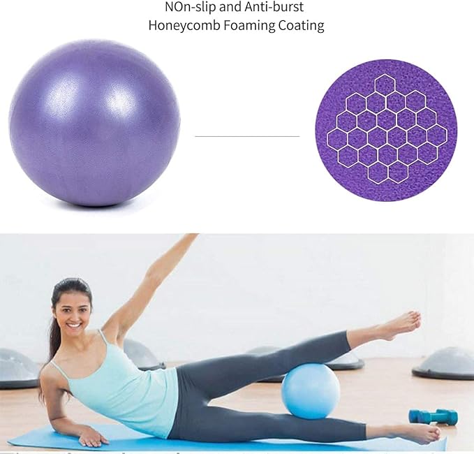 Mini Yoga Balls 6 Inch Exercise Pilates Therapy Balance Micropore Ball Barre Equipment for Home Stability Training Physical Core Training