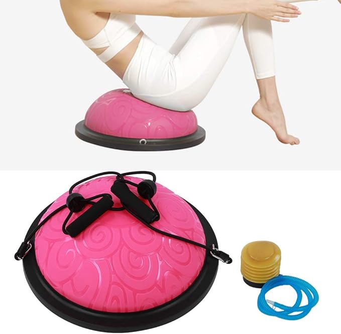 Balancing Half Ball Trainer with Antislip Base, for Yoga Pilates Fitness Exercise