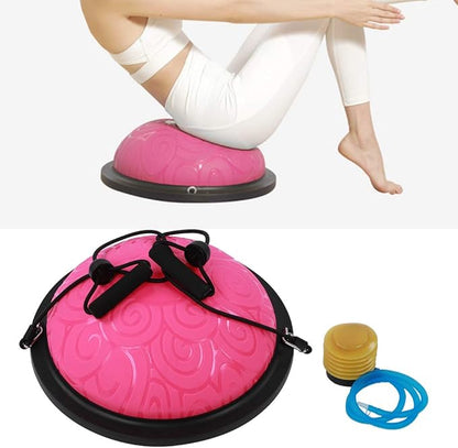 Balancing Half Ball Trainer with Antislip Base, for Yoga Pilates Fitness Exercise