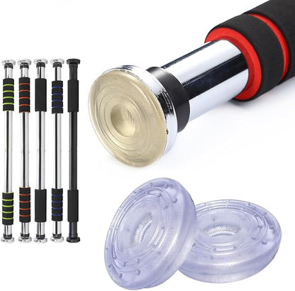 4 Pack Doorway Pull Up Bar End Pad Replacement Non-Slip Wall-Mounted Chin-Up Bar Locking Rubber Pads for Doorway Chin Up Bar No Screw Door Exercise Bar Strength Training Upper Body Workout Bar