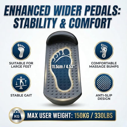 Compact Stepper Machine for Indoor Cardio & Leg Workout | Small Portable Step Exercise Equipment for at-Home Fitness | Quiet & Stable Fitness Stepper | Mini Stair Stepper for Home by ENERGI CORE