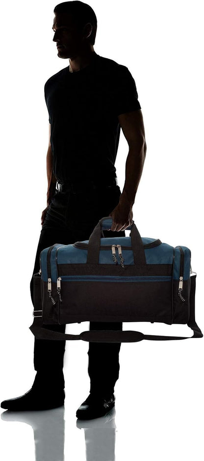 DALIX 17" Blank Duffle Bag Duffel Bag Travel Size Sports Durable Gym Bag