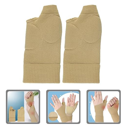 HOMSFOU Protective Wrist Brace Compression Gloves Breathable Sports Wrist Support for Fitness Training Basketball Hand Wrap, Skin Color, Size L