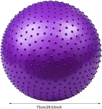Exercise Balls Physical Therapy, Extra Thick Anti-Burst Non-Slip Yoga Ball with Quick Pump Yoga Ball for Pregnancy Fitness Pilates Stretching & Core Balance Stability Home Office Gym Workout