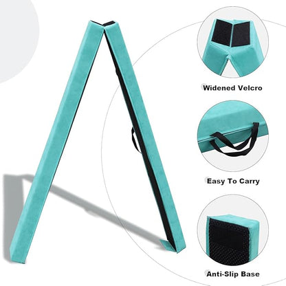 8FT/9.5FT Folding Balance Beam, Portable Gymnastics Beam Equipment with Non Slip Rubber Base & Suede Cover for Training/Practice/Professional Home Exercise