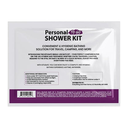 Compact Personal Shower Kit To-Go– Your Hygiene Companion for Travel, Gym, Camping | Shower on the Go | Shampoo, Soap, Towel. All in One (3)