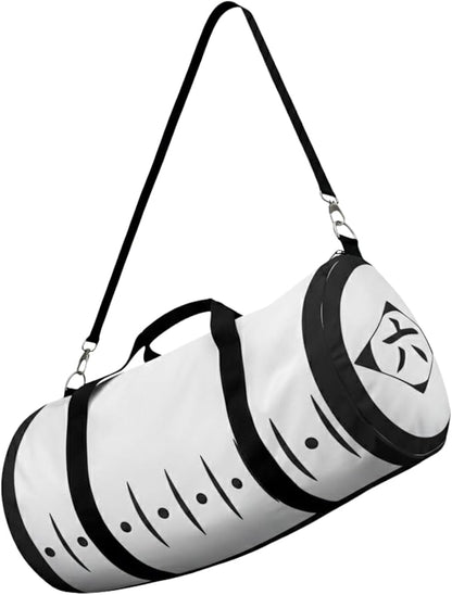 Anime Gym Bag for Women Men - Large Capacity Waterproof Workout Fitness Travel Sports Bags Fashion Street Camping ExpandaCLe Carry On Duffle Bag For Couple (White Byaku) PTY