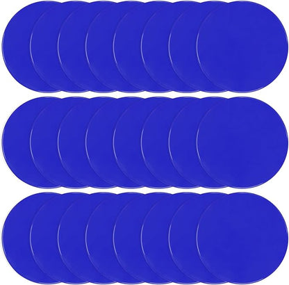 Poly Spots 4" or 9" Flat Cones Spot Markers for Gym/PE Training, Dance, 12/18/24 Pcs Non-Slip Rubber Floor Dots Flat Disc Markers for Soccer Basketball Sports Agility Drills, Classroom Activities