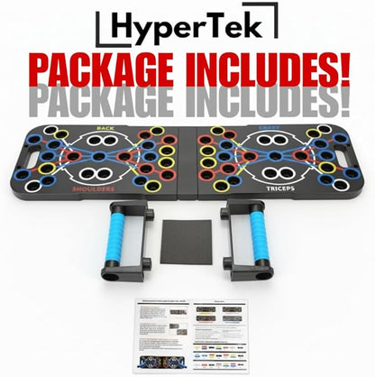 Hybertek 27 in 1 Pro Push Up Board | Multi Functional Foldable Push Up Stand for Strength Training, Fat Burning & Full Body Workout at Home | Muscle Training Push Up Bar Board for Men & Woman Fitness