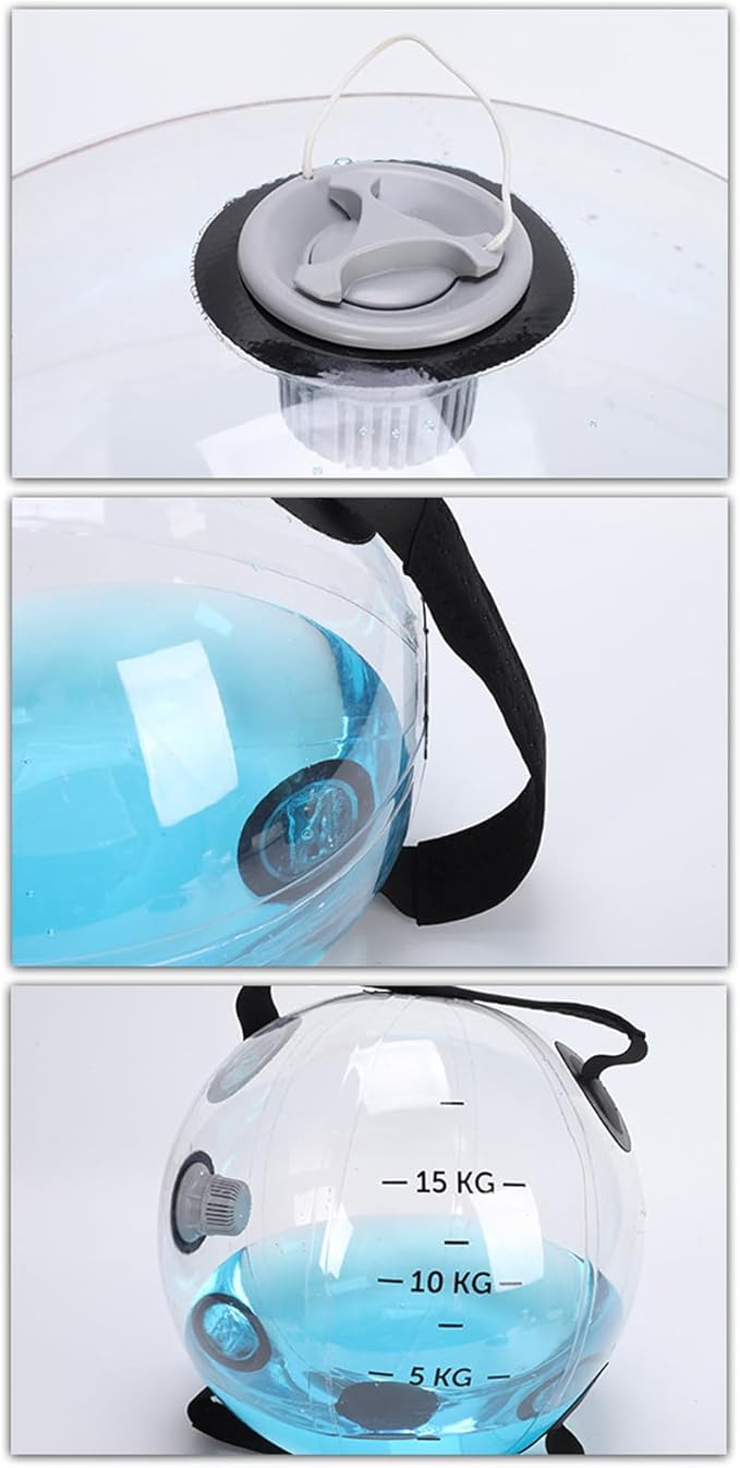 Aqua Ball | Weighted Balls for Exercise with Handle, Aqua Ball | Adjustable Water Training Bag with Handle | Home Gym Workout Equipment, Aerobic Exercise Core and Balance Device for Muscle Training