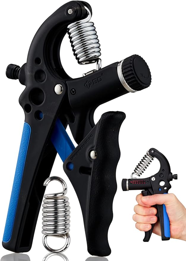 GD Grip2 Hand Grip Strengthener (Grip Strength Trainer) Adjustable Gripper (22~77lbs) Forearm and Wrist Exerciser Strengthener for grip Strength