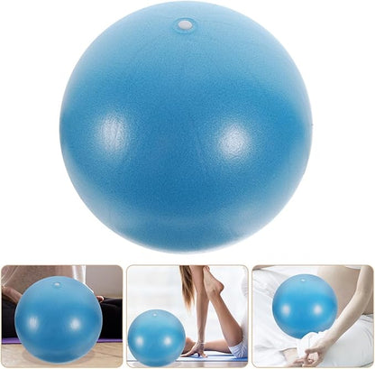 balacoo Mini Pilates Ball Set 9-inch Yoga Exercise Balls with Pump, PVC Core Training Balance Tool for Physical Therapy, Home Fitness, and Muscle Strengthening (Purple Blue)