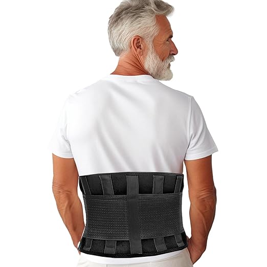 RiptGear Back Brace for Lower Back Pain Relief - Breathable Back Brace for Men and Women - Ideal for Lifting, Work, Sciatica, Herniated Disc, and Lumbar Support - Black, XXL (Waist: 40"-43")