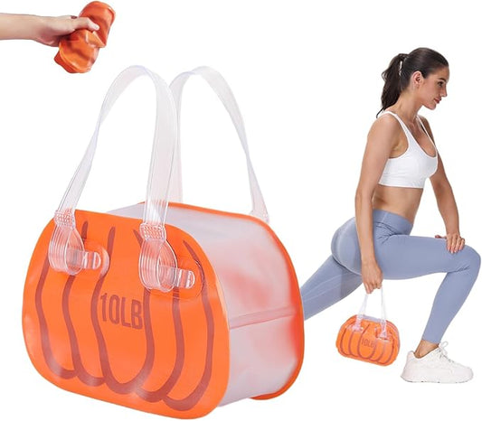 Halloween Pumpkin Themed Water Kettlebell 10lbs - Soft Kettlebell - Water Weights Aqua Bag for Strength Functional FitnessTraining - Adjustable Alternative Sand Bag