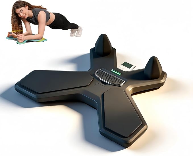 Balance Board with Maze Game Core Trainer with Pleasure 360° Tilt & Twist Plank Board with Multi-Functional Handles Phone Holder Plus Elbow Pad